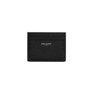 생로랑 그랑 드 뿌드르 엠보스드 레더 파리 카드 케이스 블랙 375946-BTY0N-1000