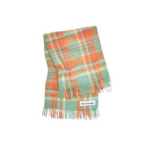 아크네 스튜디오 엑스트라 라지 울 모헤어 머플러 오렌지 라일락 아쿠아 블루 CA0236-DIJ