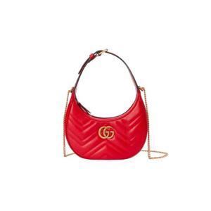 구찌 GG 마몽 마틀라세 미니백 레드 레더 699514-DTDHT-6832