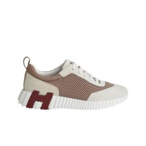 에르메스 바운싱 스니커즈 그래픽 메쉬 스웨이드 고트스킨   베쥬 아흐질 블랑 H232173Z1J