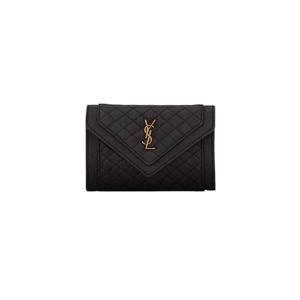 생로랑 퀼티트 램스킨 가비 스몰 엔벨로프 지갑 블랙 692052-1EL07-1000