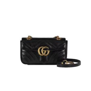 구찌 GG 마몽 마틀라세 미니백 블랙 446744-DTDIT-1000