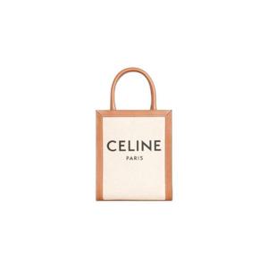 셀린느 프린트 텍스타일   카프스킨 미니 버티컬 카바스 내츄럴 탄 193302BNZ-02NT