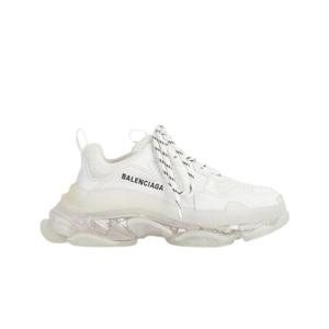 발렌시아가 트리플 S 스니커즈 클리어 솔 화이트 544351W2FB19000