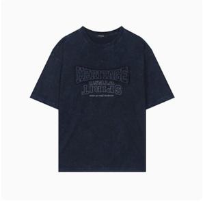 [버커루] 오버핏 스노우워싱 아플리케 반팔 티셔츠(B252TS359P)