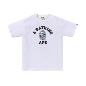 베이프 플로럴 카모 컬리지 티셔츠 화이트 0ZXTEM110036N