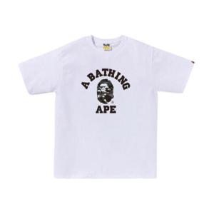 베이프 시티 카모 컬리지 티셔츠 화이트 블랙 0ZXTEM110024M