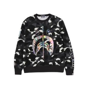 베이프 시티 카모 샤크 크루넥 스웨트셔츠 블랙 0ZXSWM113005M