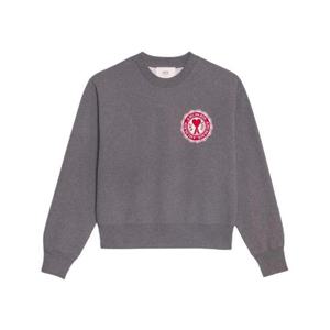 아미 하트 패치 로고 스웨트셔츠 헤더 그레이 USW011-739-055