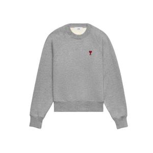 아미 스몰 하트 로고 스웨트셔츠 헤더 그레이 BFUSW005-747-055