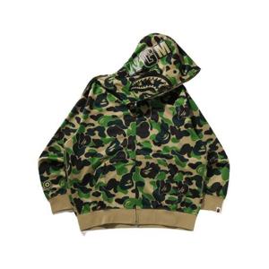 베이프 ABC 카모 레이온 릴렉스드 핏 샤크 풀 집 후드 그린 0ZXSWM115305O