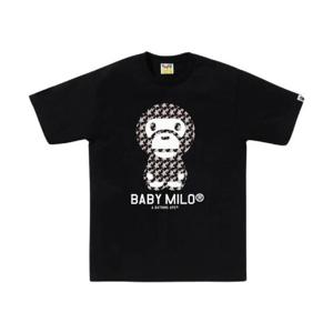 베이프 스타 하운즈투스 베이비 마일로 티셔츠 블랙 그레이 0ZXTEMX10007N