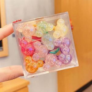 방울 헤어 끈 단발 머리 예쁘게 묶기 고무줄 미키