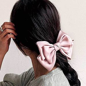 실크 3단 헤어핀 핑크 러블리헤어핀 빅헤어핀