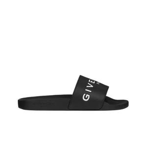 지방시 러버 슬라이드 플랫 샌들 블랙 BE3076E1KU-001