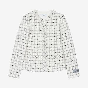 [베스띠벨리]프린지트위드라운드재킷BKJAC2110