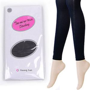 여성 겨울철 두껍고 따뜻한 9부 스타킹 무발 재색