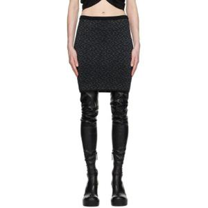 베르사체 미니스커트 블랙 라 그레카 메두사 미니 스커트 231404F090000