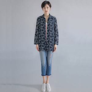 [모라도]24년 봄 여름 중년 여성 벚꽃 요꼬 주름 자켓MNM5JK410H-CC