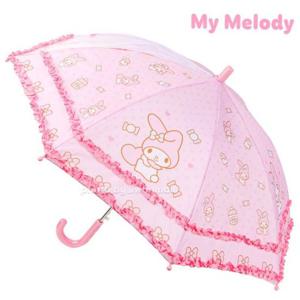 마이멜로디 디저트 이중프릴 47 우산 연핑크 3단 아기