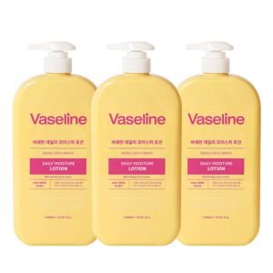 (3개)바세린 데일리 모이스처 바디로션 1000ml /대용량 고보습 온가족용