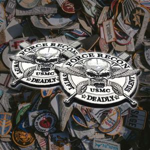 찍찍이 밀리터리 패치 와펜 USMC 해골 패치
