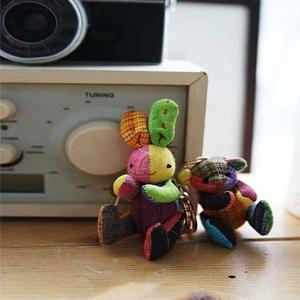 태국산 핸드메이드 레인보우 애니멀 키홀더 소