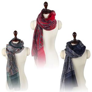 B136 아르누보풍 꽃잎 빅 스카프