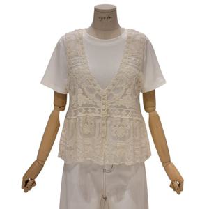 [에이지도르]레이스 문양 베스트 ALFISUE123L