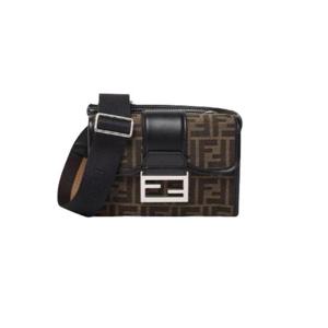 펜디 더블 바게트 FF 자카드 백 브라운 7VA649ALWKF0L3T