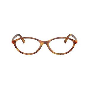미우미우 톨토이즈셸 타원형 프레임 안경 SMU09XV4BW1O1