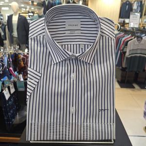 [예작]스트라이프 슬림 반팔셔츠  YJ3MBS263-NY_BP