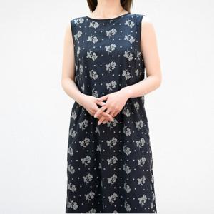 [비꼴리끄(여성)]자수 원단 민소매 원피스 B252WO3370