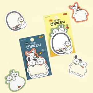 아트박스/핑크풋 핑크풋 꼬망 2단 점착 메모지(랜덤발송)
