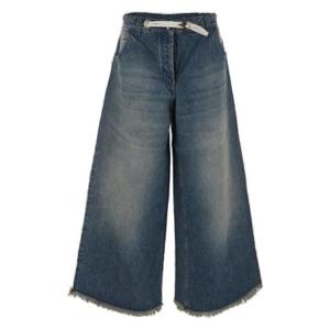 Moncler X 팜엔젤스 프레이드 헴 와이드 레그 진 2A00001M3414 780 TP942840044