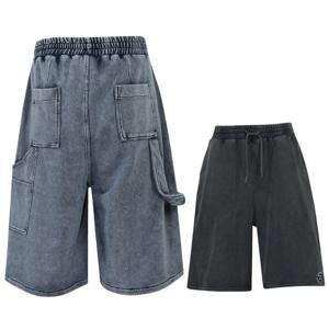 엣지애 남성 풀밴드 인디고 카펜더 반바지 MCOM5NAD8556