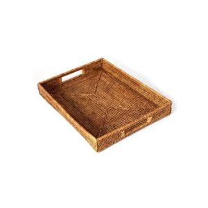 미얀마 천연 라탄 직사각 트레이 스몰 S BK126