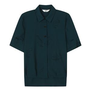 [베스띠벨리]레터링플리티드언발블라우스_BJBAH2407