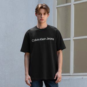 [캘빈클라인 진]남성 레귤러핏 인스티튜셔널 로고 반팔 티셔츠 4RAB810