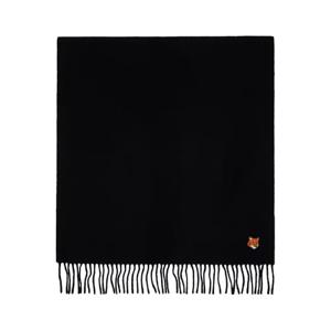 26 SS Maison Kitsune 남성 블랙 폭스헤드 스카프 252389M150000