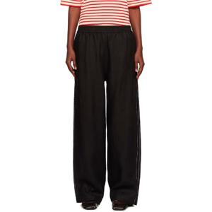 26 SS 까레라 여성 블랙 리넨   레이스 슬랙스 251909F087015