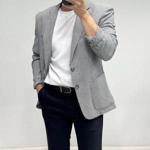 [바쏘옴므]COOL 여름 그레이 슬림핏 콤비 자켓 WSZ2JS56A