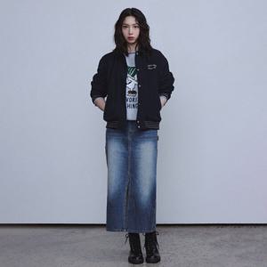 [클라이드앤]여성 블루데님 롱 스커트 FOCSK841F_JK