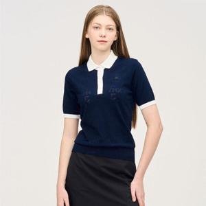 [링스골프]여성 로고 조직 포인트 풀오버 L21E1SR354-NA_HDD