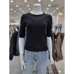 [더아이잗]브이배색 반발 풀오버 니트 IR4M1PO921BK10_DJ