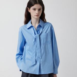 [주크] 타이 코튼 블렌드 블라우스