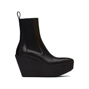 26 SS 릭오웬스 남성 블랙 콘코르디안 실버 플랫폼 비틀 첼시 부츠 252232M223005