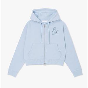 [플랙진]여성 아플리케 로고 후드 집업 (PWTI1HZL40W)