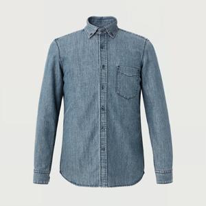 [인디안][광복점]중년 남성 슬림핏 리얼 데님 셔츠 MIVNL4F816153GL