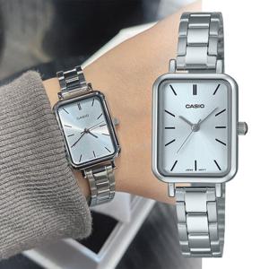 카시오 스퀘어 데일리 LTP-V009D-2E 여성 패션 메탈 손목시계
